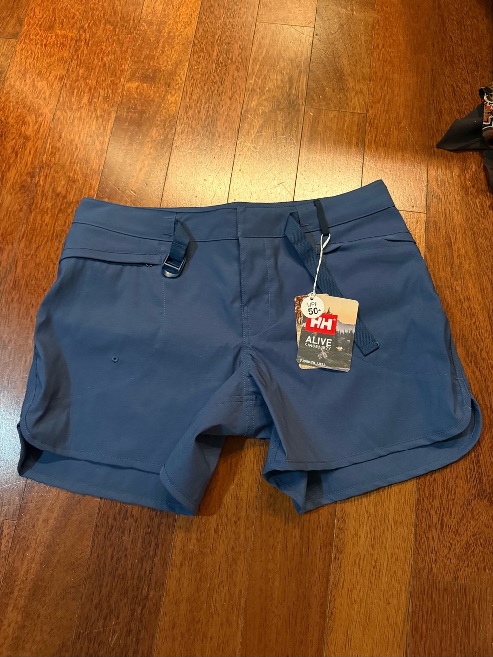 NWT Helly Hansen Navy Athletic Women's Shorts with Waist Tabs